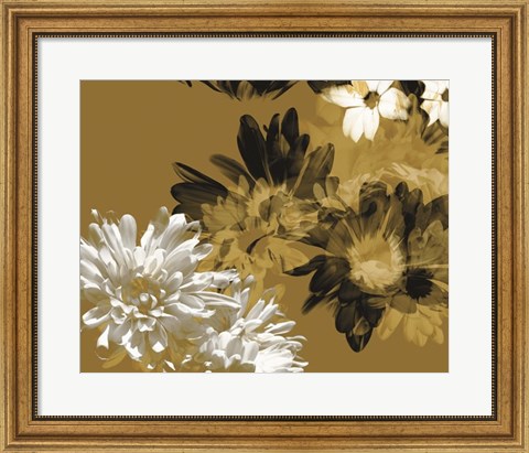 Framed Golden Bloom I Print
