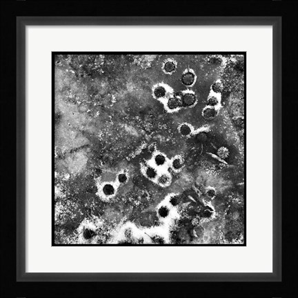 Framed Black Ice I Print