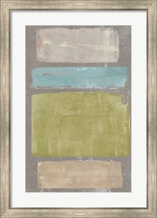 Framed Panelled Colors II Print
