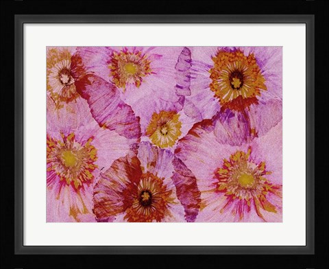 Framed Crepe Paper Flowers II Print