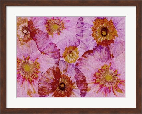 Framed Crepe Paper Flowers II Print
