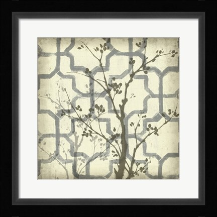 Framed Silhouette &amp; Pattern VI Print