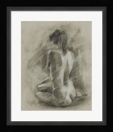 Framed Charcoal Figure Study II Print