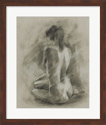 Framed Charcoal Figure Study II Print