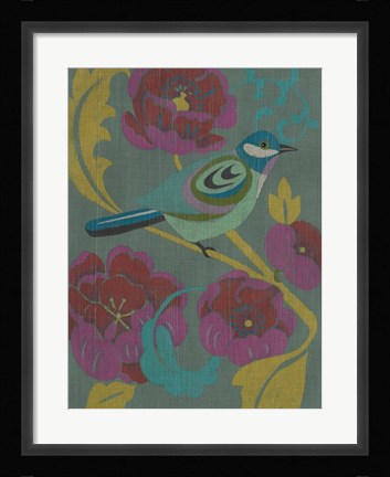 Framed Peony Chintz I Print