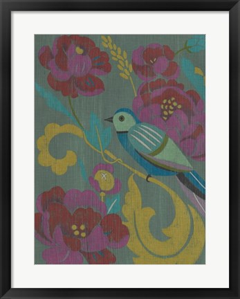 Framed Peony Chintz II Print