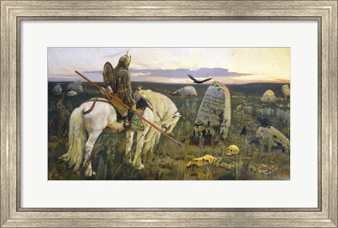 Framed Knight At The Crossroads Print