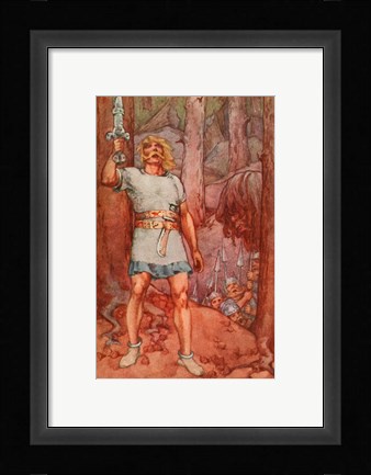 Framed Beowulf, A Book of Myths Print