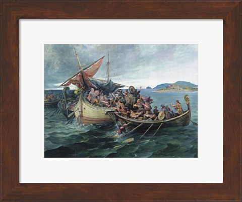 Framed Battle of Svolder Print