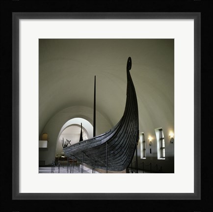 Framed 9th Century Viking Ships Oslo, Norway Print