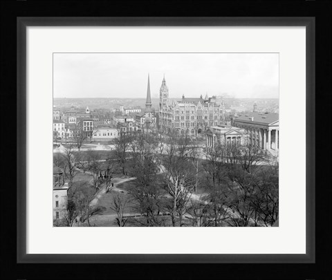 Framed Richmond, Va. black and white Print