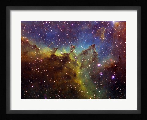 Framed Part of the IC1805 (Heart nebula) in Cassiopeia Print