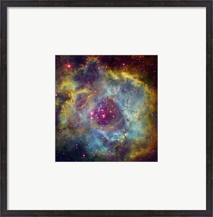 Framed Rosette nebula (NGC 2244) in Monoceros Print