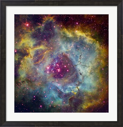 Framed Rosette nebula (NGC 2244) in Monoceros Print