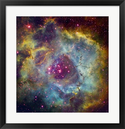Framed Rosette nebula (NGC 2244) in Monoceros Print