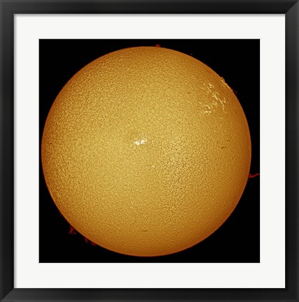 Framed sun in H-alpha light Print