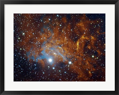 Framed Flaming Star Nebula in Auriga Print