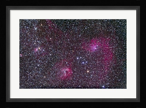 Framed Area of Flaming Star Nebula and complex in Auriga Print
