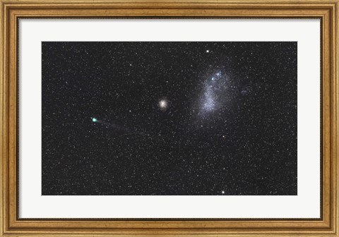 Framed Comet Lemmon next to the Small Magellanic Cloud Print