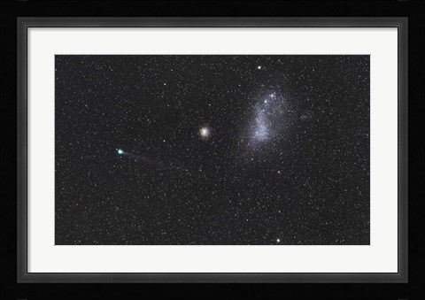 Framed Comet Lemmon next to the Small Magellanic Cloud Print