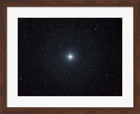 Framed bright star Altair in the constellation Aquila Print