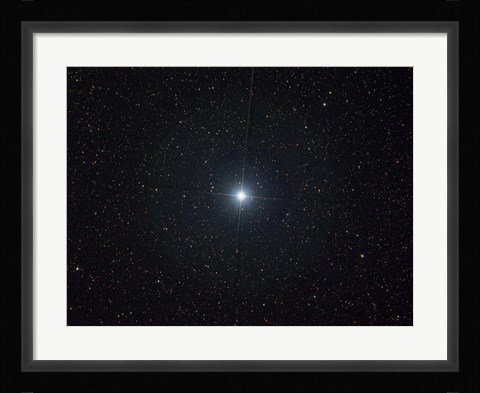 Framed bright star Altair in the constellation Aquila Print
