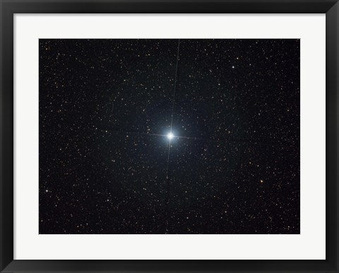 Framed bright star Altair in the constellation Aquila Print