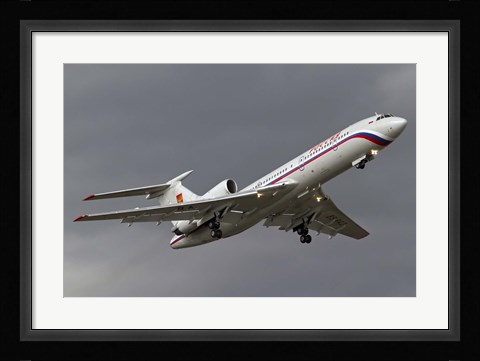Framed Tupolev Tu-154M in flight over Bulgaria Print