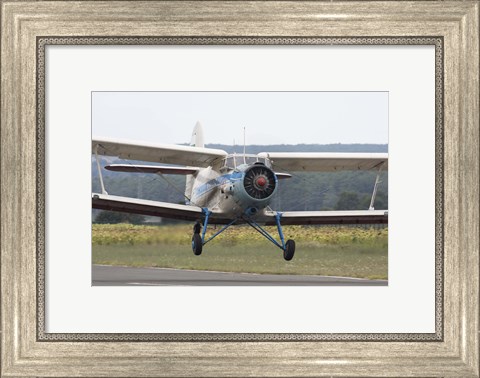 Framed Antonov An-2 taking off from an airfield in Bulgaria Print