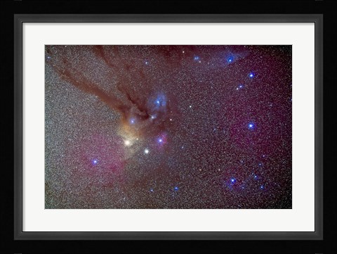 Framed Head of Scorpius with celestial deep sky objects Print