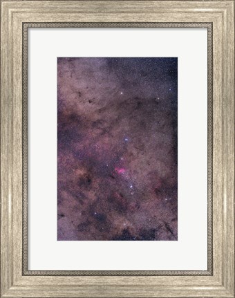 Framed NGC 6231 area oriented equatorially Print
