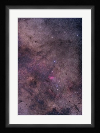 Framed NGC 6231 area oriented equatorially Print