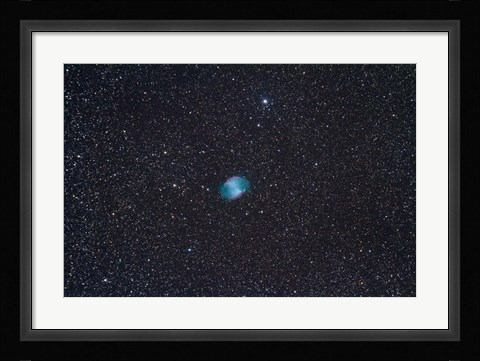 Framed Dumbbell Nebula, a planetary nebula in the constellation Vulpecula Print