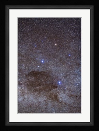 Framed Southern Cross and Coalsack Nebula in Crux Print
