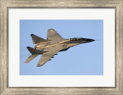 Framed Bulgarian Air Force MiG-29UB over Bulgaria Print