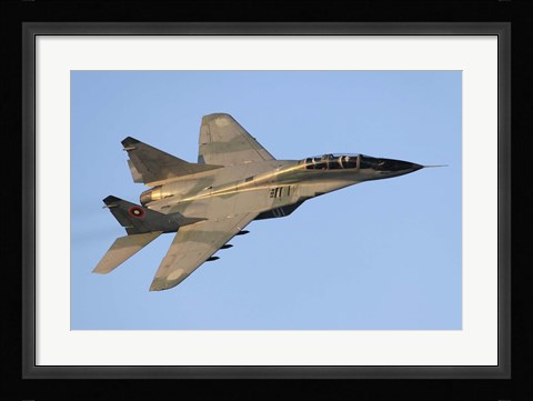 Framed Bulgarian Air Force MiG-29UB over Bulgaria Print