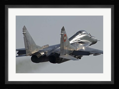 Framed Bulgarian Air Force MiG-29 aircraft Print