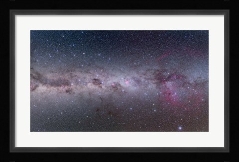 Framed Mosaic of the southern Milky Way from Vela to Centaurus Print