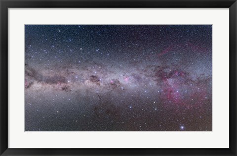 Framed Mosaic of the southern Milky Way from Vela to Centaurus Print