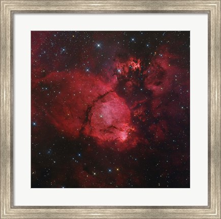 Framed NGC 896 in the Heart Nebula in Cassiopeia Print