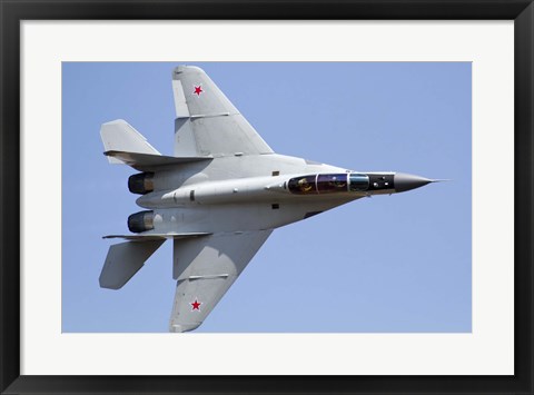 Framed MiG-29M2 performing at Aeromiting Batajnica 2012 airshow Print