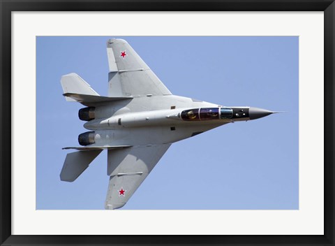 Framed MiG-29M2 performing at Aeromiting Batajnica 2012 airshow Print