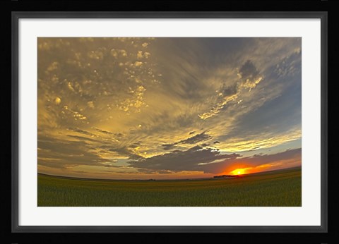 Framed Cloudscape at sunset, Alberta, Canada Print