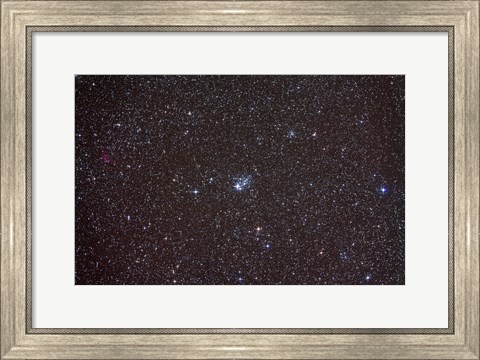 Framed Open cluster NGC 457 in the constellation Cassiopeia Print