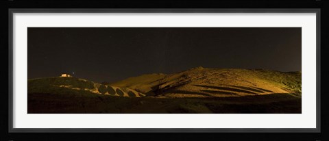 Framed Starry night sky and green shadows, Zanjan Province, Iran Print