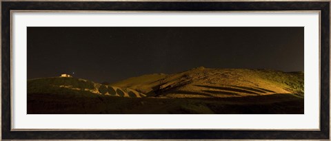 Framed Starry night sky and green shadows, Zanjan Province, Iran Print