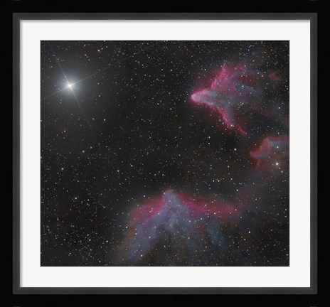 Framed IC 59 and IC 63 in Cassiopeia Print