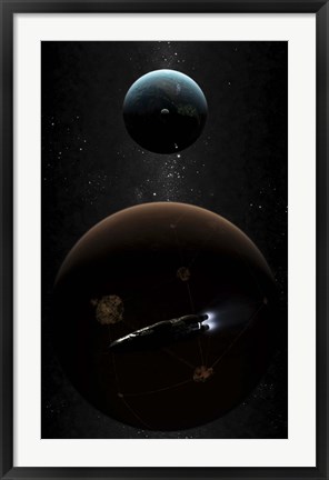 Framed Artist's concept illustrating the laws of asstrodynamics Print