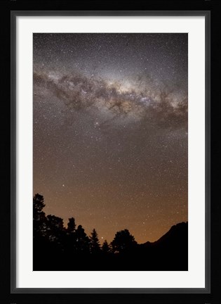 Framed center of the Milky Way above the Sierras, Argentina Print