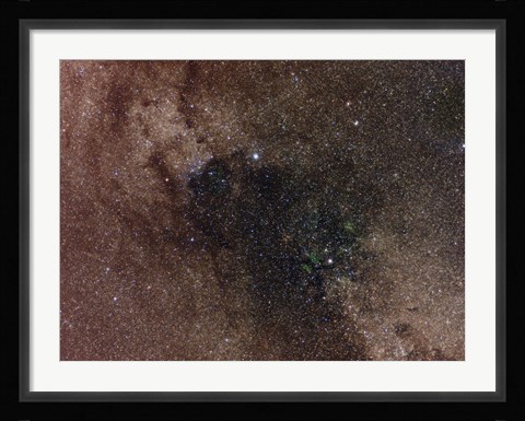 Framed Widefield view of star flux in Cygnus Print